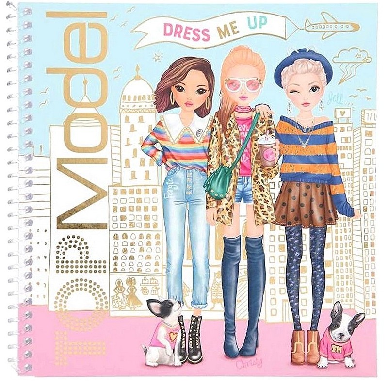 Album coloriage TOP Model Dress me up blanc - Top model