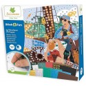 KIT MOSAIQUES PIRATES STICK&FUN 3 TABLEAUX 22X22CM 1000 PIECES