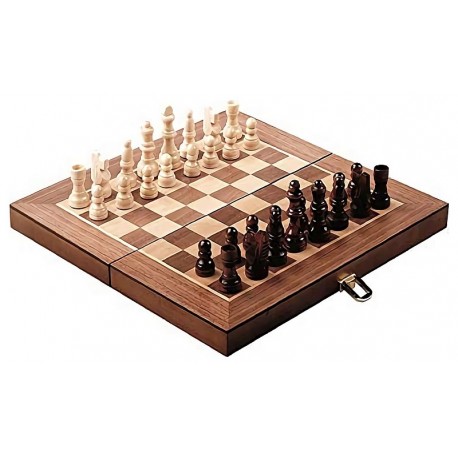 MALLETTE JEU D'ECHECS BOIS 30CM-LiloJouets-Morbihan-Bretagne