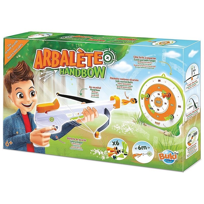 Pistolet plastique jouet + 3 fléchettes ventouse