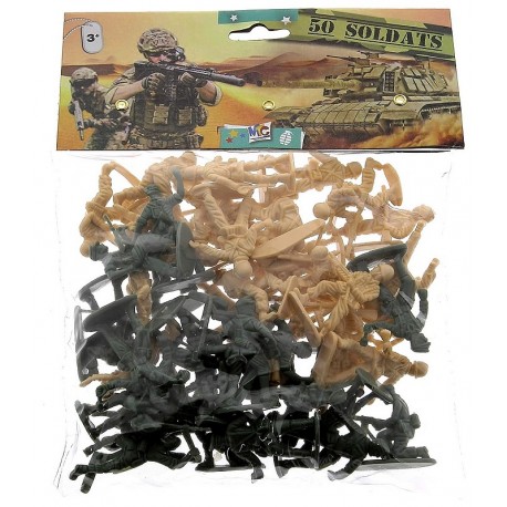 SACHET MILITAIRES 50 FIGURINES PETITS SOLDATS 45MM-LiloJouets-Morbihan-Bretagne