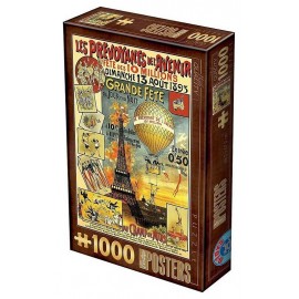 PUZZLE GRANDE FETE 1000 PIECES VINTAGE POSTERS-LiloJouets-Morbihan-Bretagne