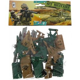 SACHET MILITAIRE SOLDATS ET VEHICULES 22 PIECES-LiloJouets-Morbihan-Bretagne