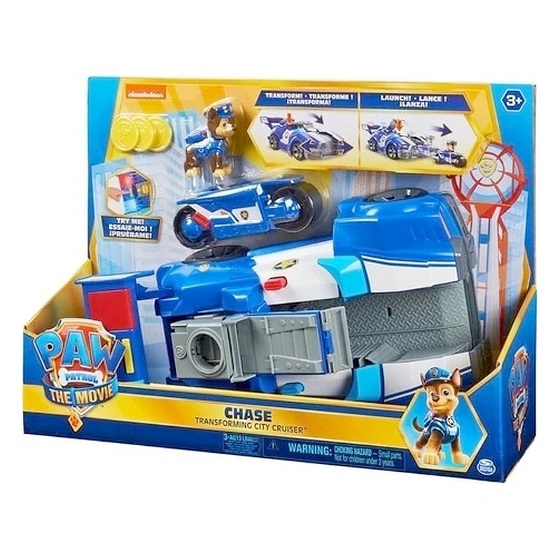 Figurine Pat Patrouille : Chase et sa voiture de police • La Boutique Pat  Patrouille