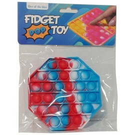 JEU FIDGET POP-IT FORMES SILICONE 13CM ANTI-STRESS ASST