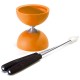 Diabolo orange avec baguettes alu acrobat 105-lilojouets-morbihan-bretagne