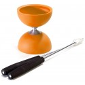 DIABOLO ORANGE AVEC BAGUETTES ALU ACROBAT 105