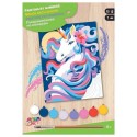 TABLEAU LICORNE AU CLAIR DE LUNE 23X30CM PEINTURE PAR NUMEROS DEBUTANT