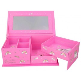 BOITE A BIJOUX ROSE LICORNES NAYA ET ROOSY