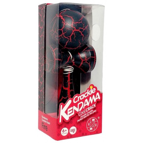 BILBOQUET KENDAMA CRAKLE ROUGE BOULE 6CM-LiloJouets-Morbihan-Bretagne