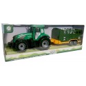 TRACTEUR VERT 40CM A FRICTION AVEC REMORQUE ET ANIMAL ASST