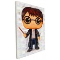 DECO POP HARRY POTTER ET BAGUETTE TOILE 40X30CM SUR CHASSIS BOIS