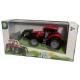 Tracteur rouge 25cm a friction avec pelle ou charrue-lilojouets-morbihan-bretagne