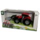 Tracteur rouge 25cm a friction avec pelle ou charrue-lilojouets-morbihan-bretagne