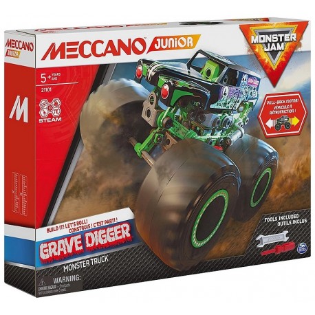 VEHICULE MONSTER TRUCK GEANT RETROFRICTION MECCANO JUNIOR MONSTER JAM-LiloJouets-Morbihan-Bretagne