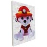 DECO POP MARCUS PELUCHE PAT PATROUILLE TOILE 40X30CM SUR CHASSIS BOIS-LiloJouets-Morbihan-Bretagne