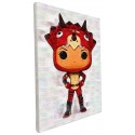 DECO POP TRICERAOPS FORTNITE TOILE 40X30CM SUR CHASSIS BOIS