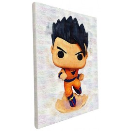 DECO POP GOHAN EN COURANT DRAGONBALL TOILE 40X30CM SUR CHASSIS BOIS-LiloJouets-Morbihan-Bretagne