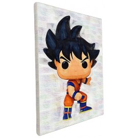 DECO POP GOKU DRAGONBALL TOILE 40X30CM SUR CHASSIS-LiloJouets-Morbihan-Bretagne