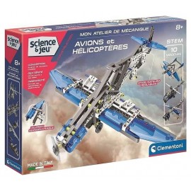 COFFRET AVIONS ET HELICOPTERES ATELIER DE MECANIQUE 10 MODELES-LiloJouets-Morbihan-Bretagne