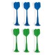 Sachet 6 flechettes magnetiques vert et bleu 9cm-lilojouets-morbihan-bretagne
