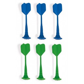 SACHET 6 FLECHETTES MAGNETIQUES VERT ET BLEU 9CM-LiloJouets-Morbihan-Bretagne