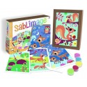 SABLIMAGE ANIMAUX DE LA FORET CONCEPT BOX 4 TABLEAUX AVEC CADRE