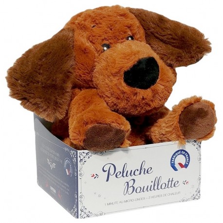 PELUCHE BOUILLOTTE CHIEN 24CM-LiloJouets-Morbihan-Bretagne