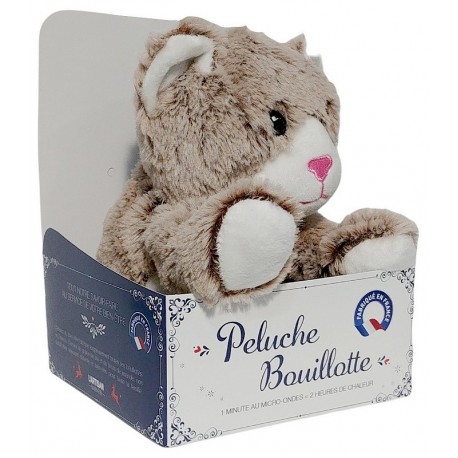 PELUCHE BOUILLOTTE CHAT 24CM-LiloJouets-Morbihan-Bretagne