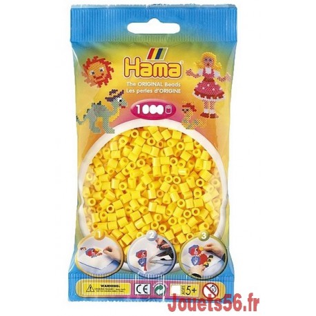 SACHET 1000 PERLES HAMA JAUNES-jouets-sajou-56