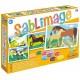 Sablimage chevaux coffret 4 tableaux 25x18cm-lilojouets-morbihan-bretagne