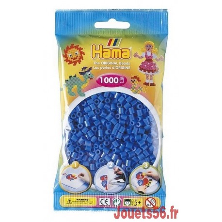 SACHET 1000 PERLES HAMA BLEUES-jouets-sajou-56