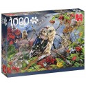 PUZZLE HIBOUX AU CLAIR DE LUNE 1000 PIECES PREMIUM QUALITY
