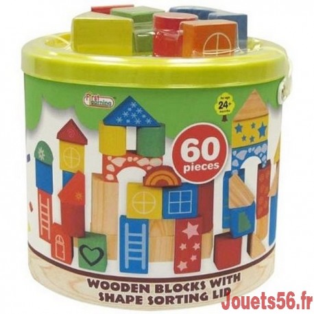 BARIL BOIS CONSTRUCTION 60PCS-jouets-sajou-56