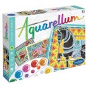 AQUARELLUM CHEVAUX GRAND FORMAT 3 TABLEAUX 25X32CM