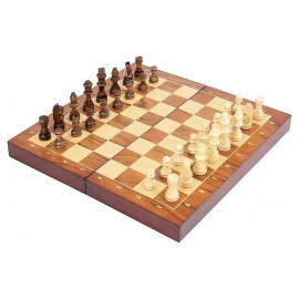 MALLETTE PLIABLE JEU D'ECHECS BOIS DELUXE-LiloJouets-Morbihan-Bretagne