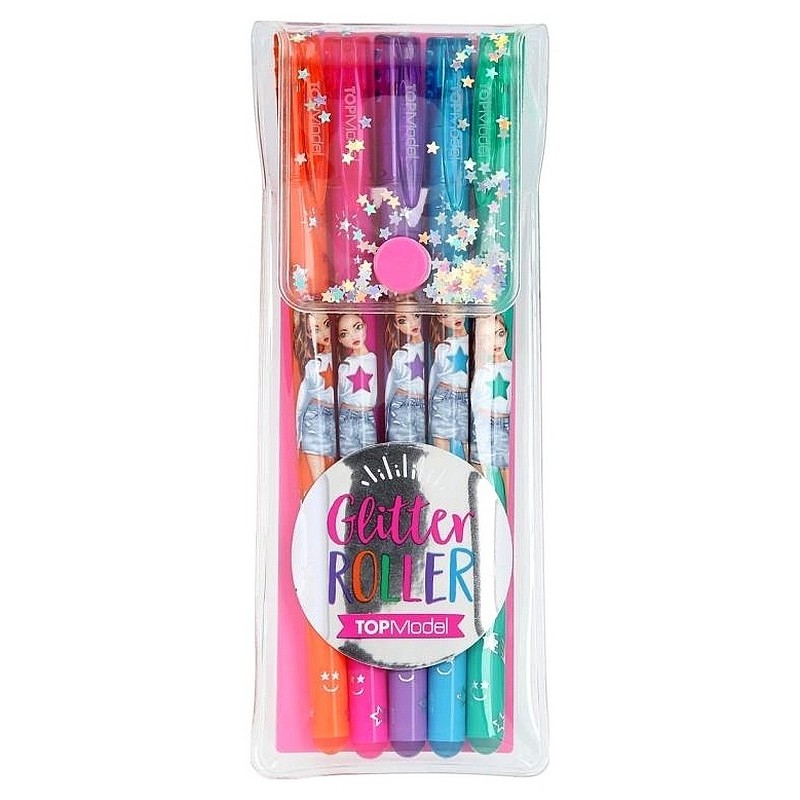 TOP MODEL SET STYLO GEL ROLLER AVEC PAILLETTES