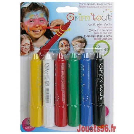 6 STICKS MAQUILLAGE A L'EAU-jouets-sajou-56