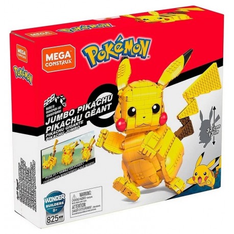 BRIQUES MEGA CONSTRUX PIKACHU GEANT POKEMON 825 PIECES-LiloJouets-Morbihan-Bretagne