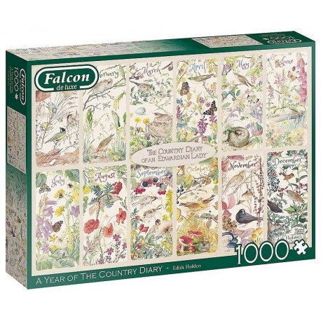 PUZZLE LE CALENDRIER DE LA NATURE 1000 PIECES FALCON DELUXE-LiloJouets-Morbihan-Bretagne