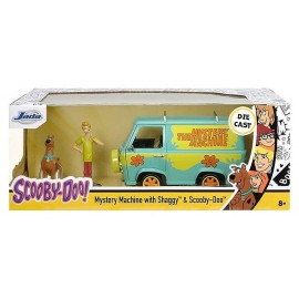 VEHICULE MYSTERY MACHINE 1.24E METAL AVEC FIGURINES SAMMY ET SCOOBY-DOO