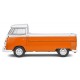 Vehicule volskwagen t1 pick-up orange 1950 1.18e metal-lilojouets-morbihan-bretagne