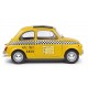 Vehicule fiat 500 taxi jaune new york 1965 1.18e metal-lilojouets-morbihan-bretagne