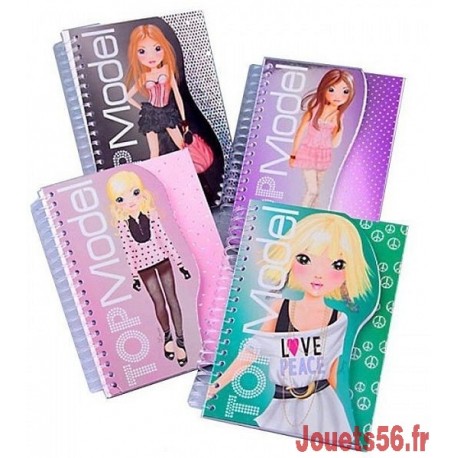 Top Model Carnet fantaisie fille modèle au choix avec un cadeau bonus ( Carnet coeur Rose) : : Fournitures de bureau