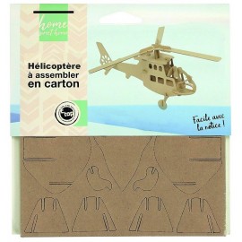 MAQUETTE HELICOPTERE EN CARTON A ASSEMBLER 28X22X11CM-LiloJouets-Morbihan-Bretagne