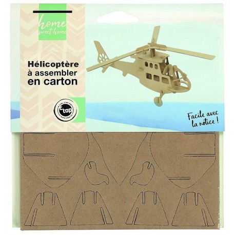 MAQUETTE HELICOPTERE EN CARTON A ASSEMBLER 28X22X11CM-LiloJouets-Morbihan-Bretagne