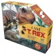 Puzzle forme dinosaure trex 100 pieces-lilojouets-morbihan-bretagne