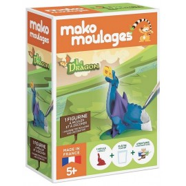 MAKO MOULAGES DRAGON 1 MOULE AVEC PLATRE ET PEINTURE-LiloJouets-Morbihan-Bretagne