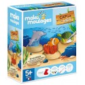 MAKO MOULAGES CAP SUR LA MER 3 MOULES AVEC PLATRE ET PEINTURE