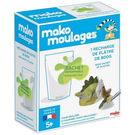 MAKO MOULAGES RECHARGE PLATRE 800GR SACHET REFERMABLE-LiloJouets-Morbihan-Bretagne